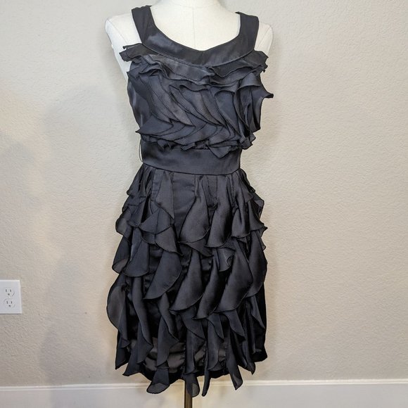 Max & Cleo Dresses & Skirts - Max and Cleo Ruffle Sleeveless Midi Dress | Black | Party, Cocktail Party